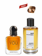 Mancera Bundles: Stronger with You for Men, edT 100ml by Giorgio Armani + Roses Vanille for Women, edP 120ml by Mancera + Lady Million Prive Miniature for Women, edP 5ml by Paco Rabbane Free!
