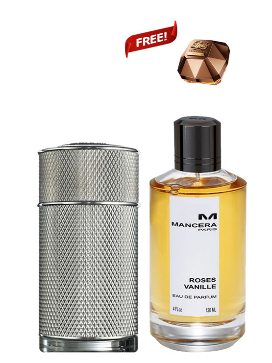 Mancera Bundles: Icon for Men, edP 100ml by Dunhill + Roses Vanille for Women, edP 120ml by Mancera + Lady Million Prive Miniature for Women, edP 5ml by Paco Rabbane Free!
