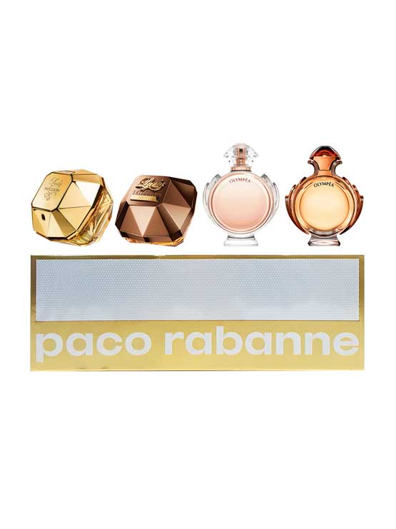 Collectible Miniatures (Special Travel Edition) for Women (4pcs) - Lady Million, edP 5ml, Lady Million Prive, edP 5ml, Olympea, edP 6ml, Olympea Intense, edP 6ml by Paco Rabanne