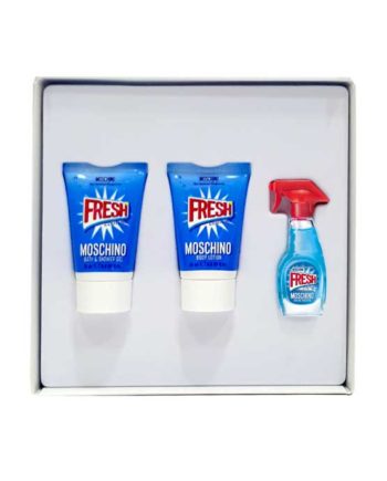 Fresh Couture Miniature Gift Set for Women (edT 5ml + Bath and Shower Gel + Body Lotion) by Moschino