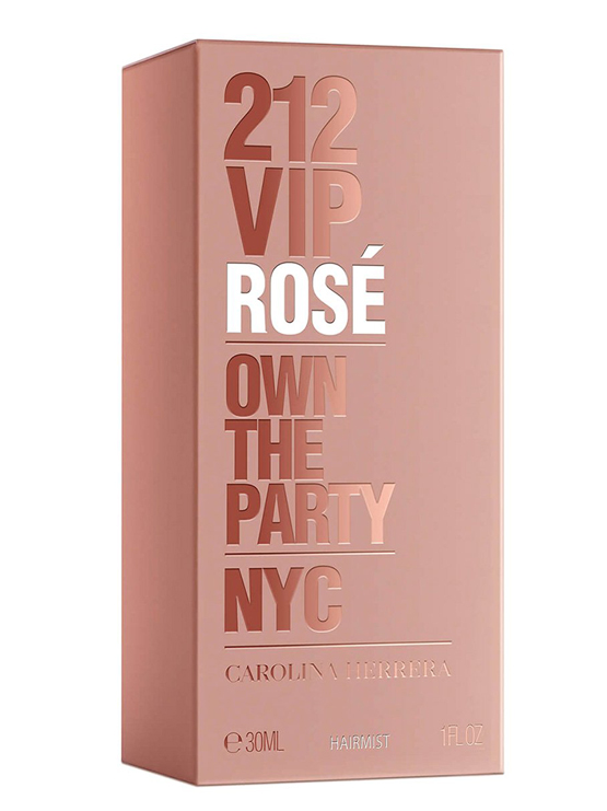 212 Vip Rose Fragranced Hair Mist for Women, 30ml by Carolina Herrera